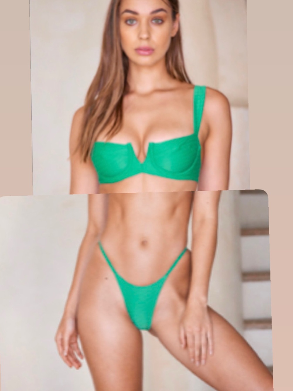 BUNDLE Monday Swimwear bikini set in Jade green